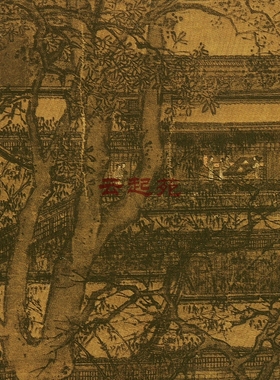 宋佚名寒林楼观图Z高清电子图片169M装饰宣传素材