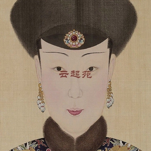 清郎世宁乾隆嫔妃肖像图J高清电子图片417M装饰宣传素材
