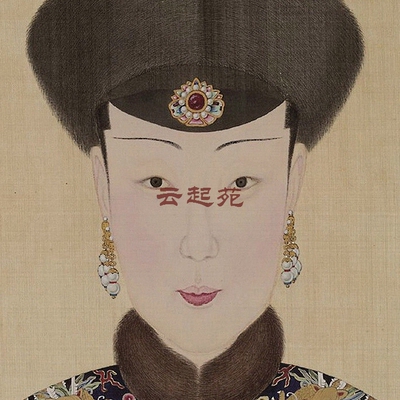 清郎世宁乾隆嫔妃肖像图J高清电子图片417M装饰宣传素材