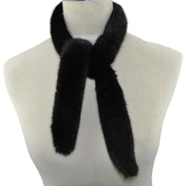 秋冬季 整皮水貂皮毛细条小围巾纯色貂毛围巾皮草围脖韩版 脖套