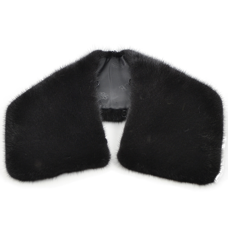 保安棉衣水貂皮毛领子翻领男棉袄防寒棉服工作执勤服装皮草大衣领