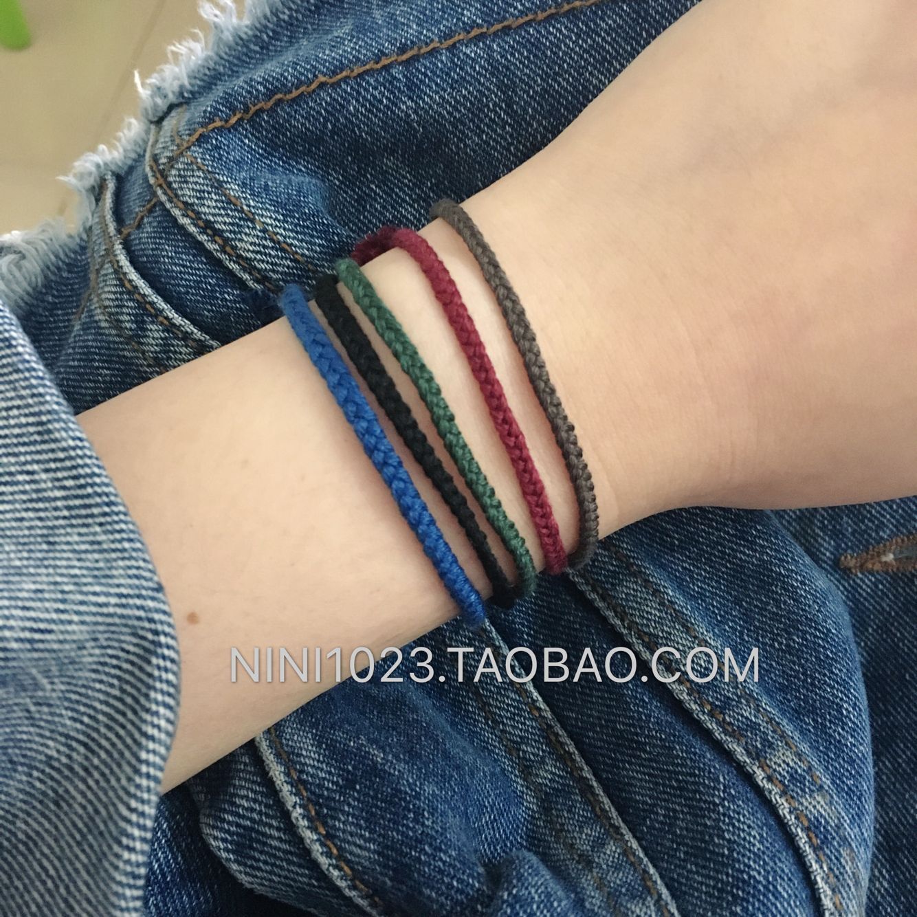 手工编织手绳柳俊烈同款许愿手绳超细单色情侣手链本命年红绳