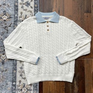 通勤质感宽松毛衣polo 老钱风男秋季 2025新款 复古麻花假两件针织衫