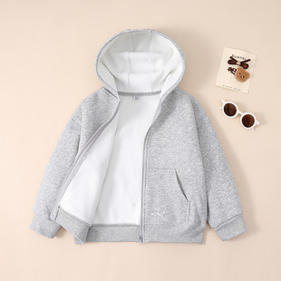 奥粒绒宝宝 加绒保暖卫衣男童帽衫 2025新款 品牌工厂代发儿童开衫