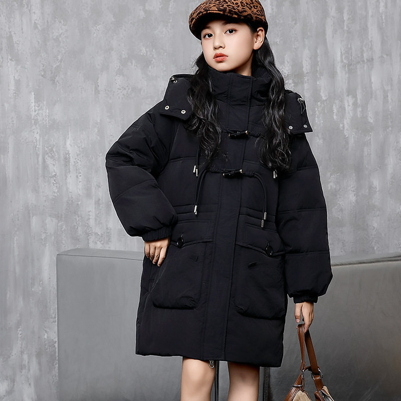 直销女童羽绒服儿童中长款中大童2024新款洋气女大童冬季女款