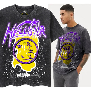 男女情侣高街ins夏季 2025新款 复古短袖 潮牌设计师款 打底 跨境美式