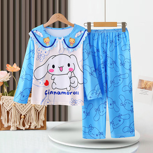 薄款 2025新款 春秋季 套装 女孩中大童宝宝公主空调 儿童睡衣女童长袖