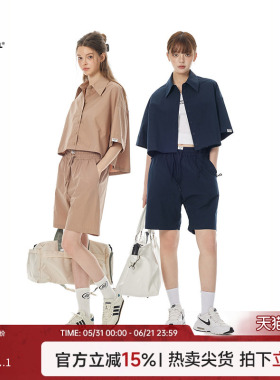 Turn Signal潮牌衬衫短裤套装女夏季2026新款时尚休闲夏装两件套