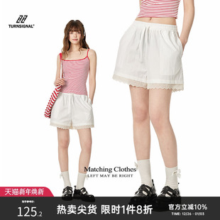 休闲宽松运动五分裤 2025新款 外穿夏 女夏季 TurnSignal潮牌纯棉短裤