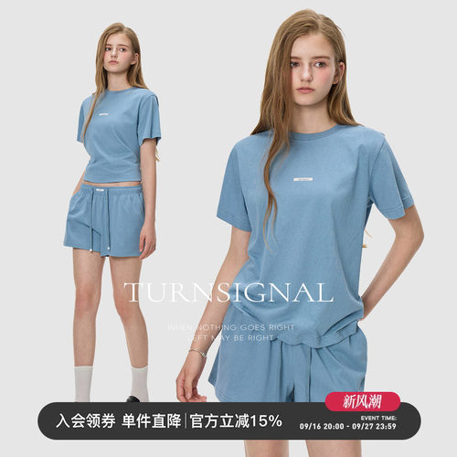 TurnSignal韩系短袖T恤短裤套装