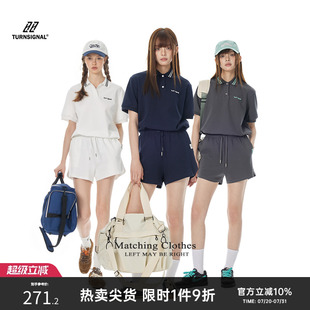 2025新款 POLO短袖 Signal潮牌休閑運(yùn)動(dòng)套裝 短褲 兩件套 女夏季 Turn