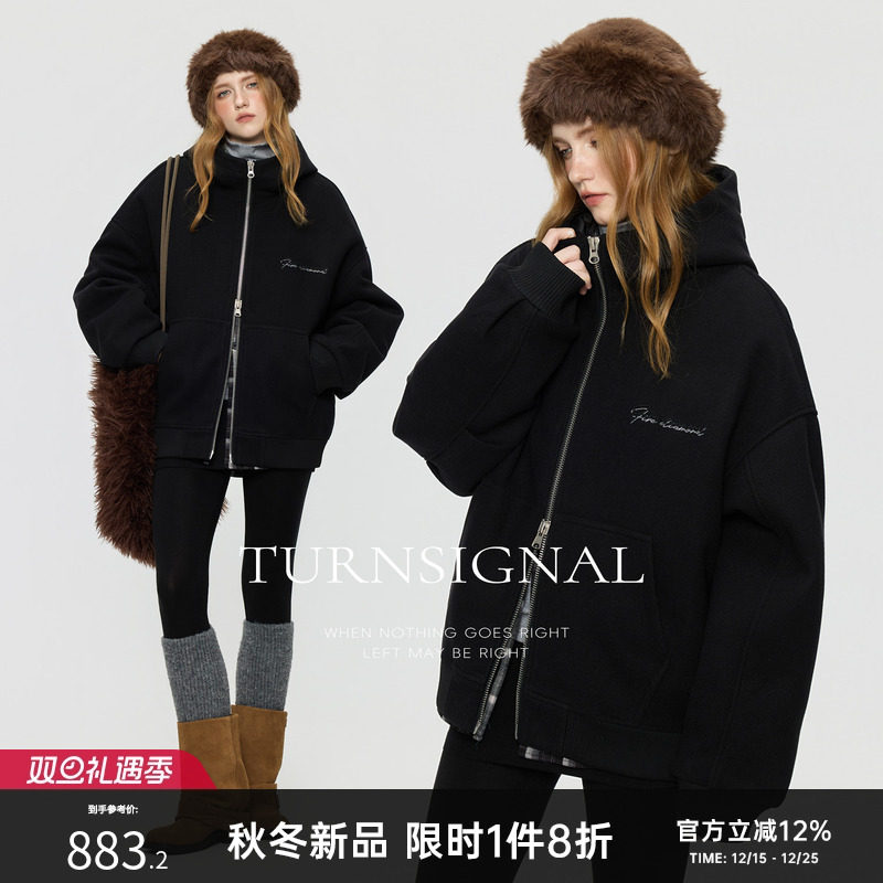 TurnSignal白鹅绒短款羽绒服女