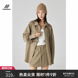 女2025新款 Turn 短裙套装 衬衫 衬衣外套半裙两件套 Signal潮牌长袖