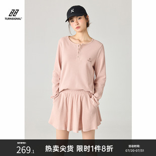 長(zhǎng)袖 T恤 Signal潮牌休閑運(yùn)動(dòng)套裝 半身裙褲 兩件套 女2025新款 Turn