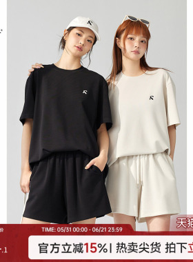 Turn Signal潮牌短袖T恤短裤套装女夏2026新款休闲运动两件套夏季