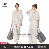 Signal潮牌休闲套装 T恤长裤 女夏季 时尚 运动两件套夏 2026新款 Turn