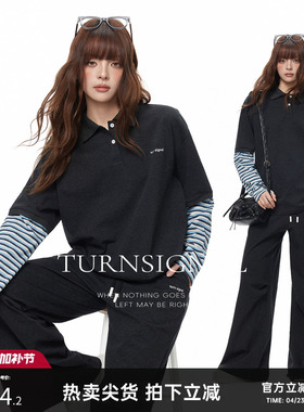 TurnSignal时尚长袖POLO衫卫裤套装女春2026新款休闲运动两件套