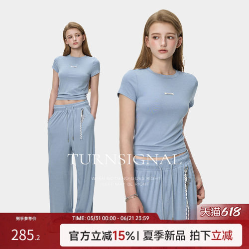 TurnSignal短袖T恤长裤套装女