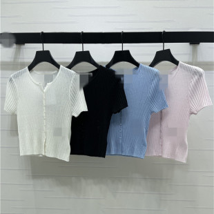 2026夏季 刺绣字母蜜蜂舒适亲肤弹力百搭针织衫