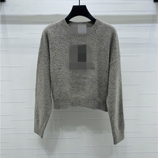 2025秋冬新款 毛衣 圆领字母logo提花舒适柔软时髦百搭针织衫