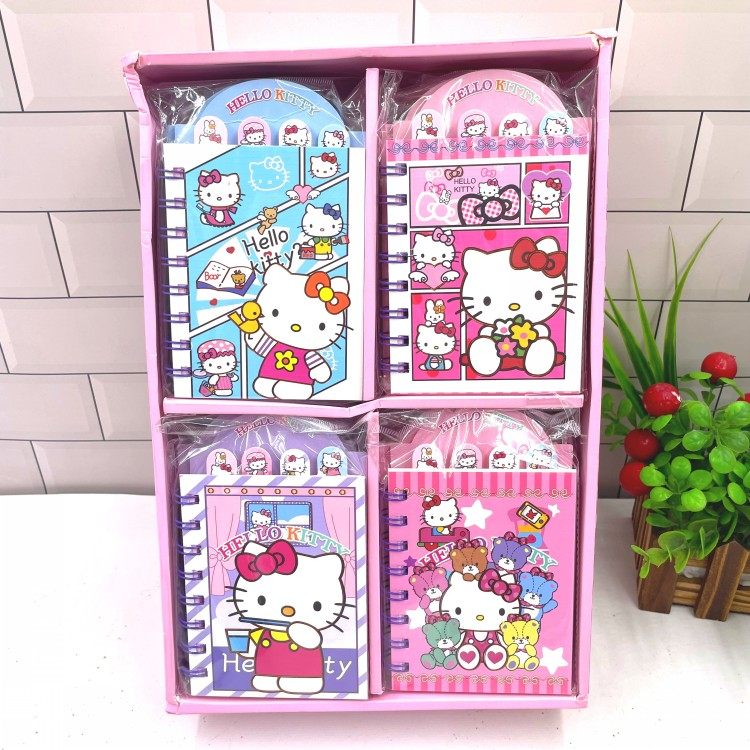 新款卡通KT猫彩页线圈本记事本小学生分类笔记本日记手账本礼品批