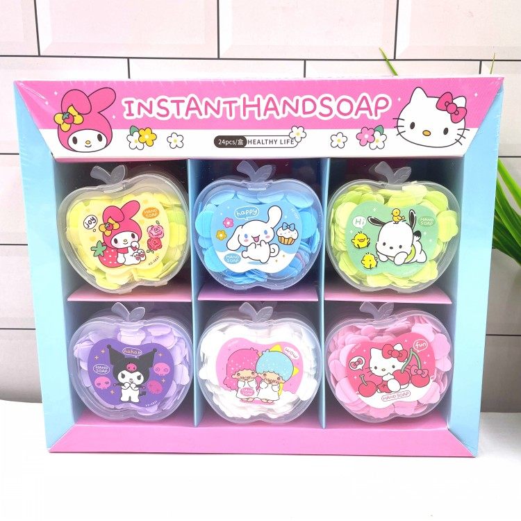 创意卡通苹果造型盒装香皂洗手片创意可爱香皂花形儿童一次性洗手