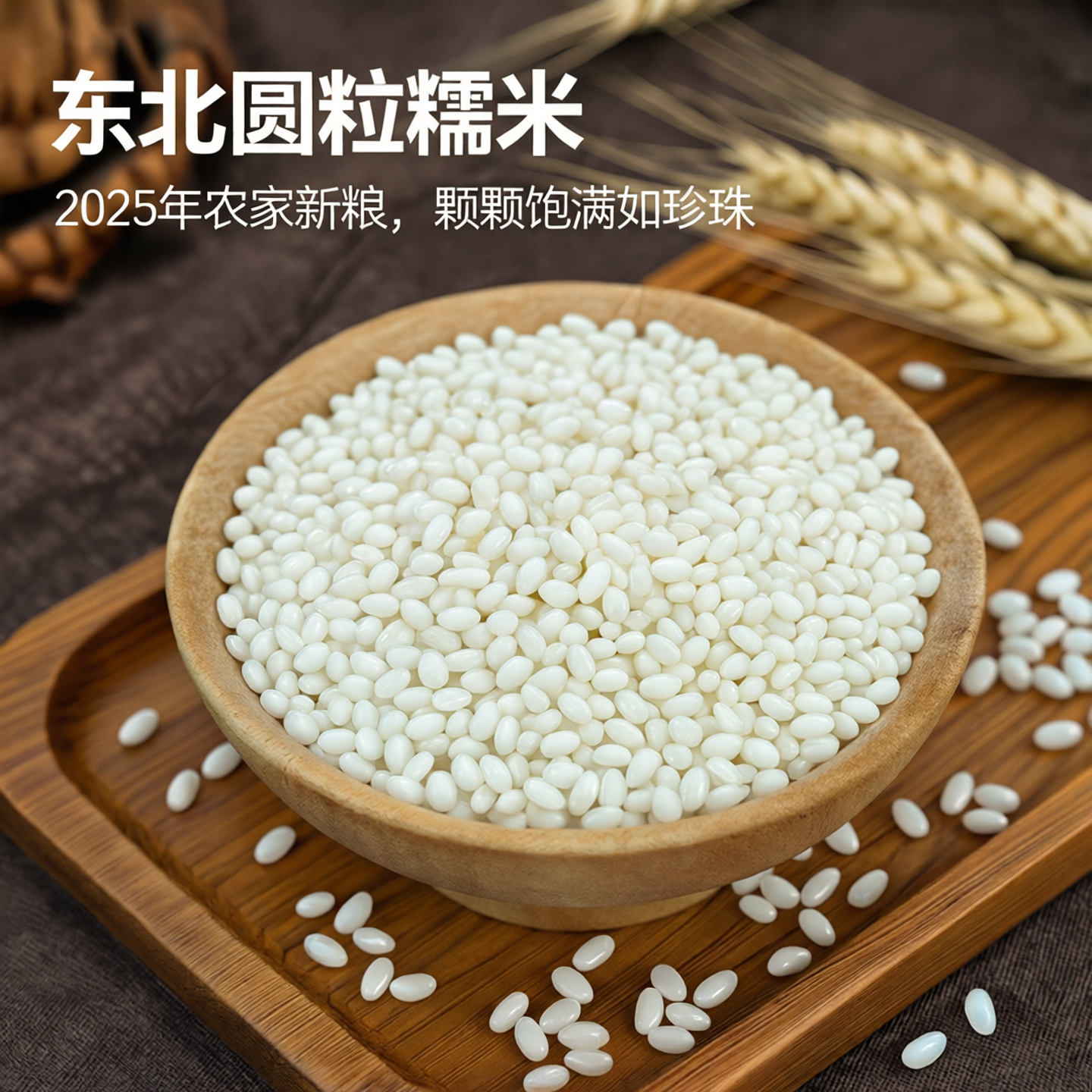 东北圆粒糯米2025年农家新米5斤珍珠白江米江糯米包粽子五谷杂粮