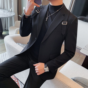 23591-P160 男士西装外套潮流休闲修身小西装西服 两粒单排扣图片