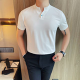 7538-P55男士短袖夏季新款时尚百搭休闲半袖T恤潮流修身短袖，男装T恤，电商B333