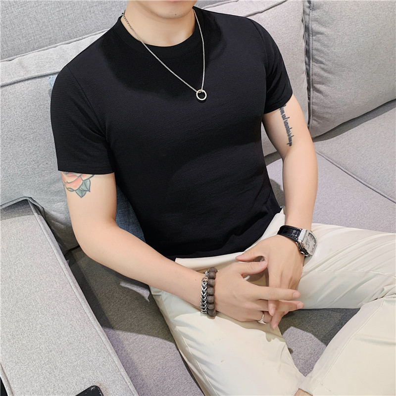 7705-特P35圆领短袖体恤男士夏季新款纯色百搭休闲T恤,男装T恤,电商B333