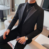 23608-P155秋冬男士外套小西装西服上衣修身潮流休闲帅气，男装西服套装，电商B333