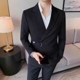 价格调整23526-P145西装外套男士秋冬新款单排扣西服纯色商务，男装西服套装，电商B333