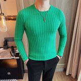 T6801-特P35圆领长袖T恤男士秋冬新款纯色打底衫套头体恤，男装T恤，电商B333