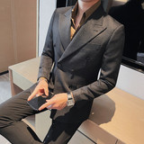 XZ6091-P208西装外套男士西服礼服休闲修身双排扣西装，男装西服套装，电商B333