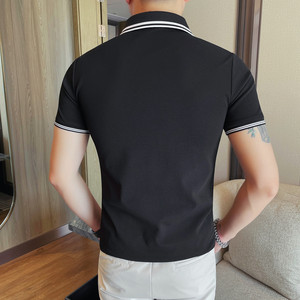 PL3602-P48 短袖拉链POLO衫男士 六边形蜂窝透气网眼 抗皱不变形图片
