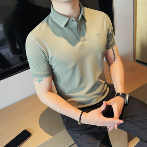 6062-P45 男士短袖POLO衫夏季新款商务休闲翻领T恤图片