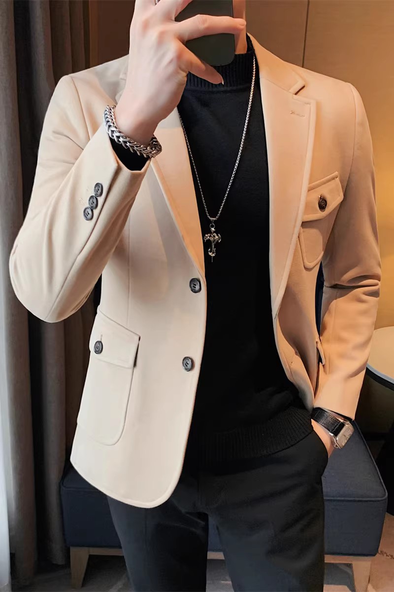 老款继续做XF18-P160呢子西装外套男士冬季厚款纯色西服商务休闲,男装西服套装,电商B333