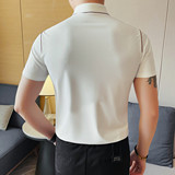 1248-P67高品质冰丝无痕撞色边短袖POLO衫男士夏季商务休闲翻领，男装Polo衫，电商B333