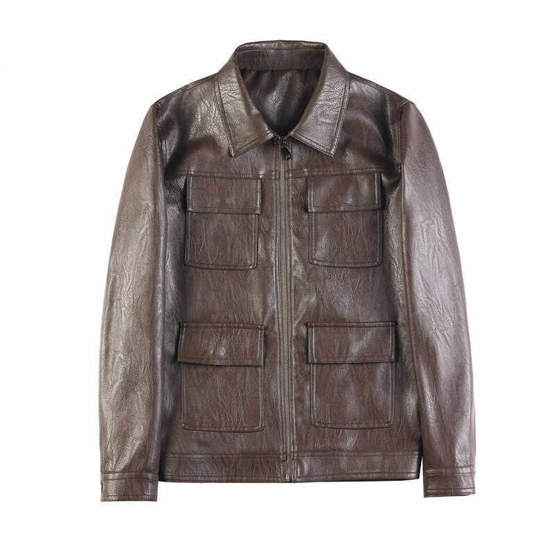 JK108-P130秋冬款潮牌机车皮衣男士韩版商务修身潮流英伦夹克外套,男装夹克,电商B333