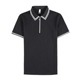 PL3602-P48短袖拉链POLO衫男士六边形蜂窝透气网眼抗皱不变形，男装Polo衫，电商B333