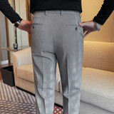 XK388-P88千鸟格男式垂感西裤西装裤商务正装休闲长裤男士裤子，男装西服套装，电商B333