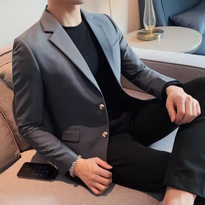 老款继续做XZ502-P155单排扣西装外套男士商务免烫便服修身图片