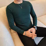 老款继续做6885-特P40圆领打底衫男士秋冬纯色百搭修身长袖体恤，男装T恤，电商B333