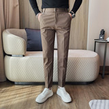 K5501-P68新品秋季商务西裤免烫抗皱西装裤子直筒小脚九分裤，男装西服套装，电商B333