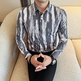 3208-P58男士衬衫秋冬新款潮流时尚百搭休闲长袖衬衣，男装衬衫，电商B333