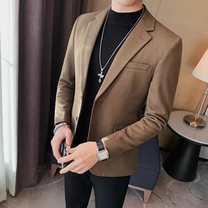 老款继续做X20221-P155呢子西装男士纯色西服外套修身休闲单西图片