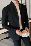 XF1036-P145男士小西装外套秋季单件修身潮流休闲西服中山装，男装西服套装，电商B333