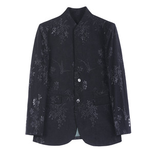 XF1071-P128  跑量款西装外套男士春季新款花西装立领西服单排扣图片