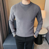 HM019-P58男士毛衣秋冬针织衫线衣修身套头长袖圆领打底，男装T恤，电商B333