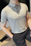 1248-P67高品质冰丝无痕撞色边短袖POLO衫男士夏季商务休闲翻领，男装Polo衫，电商B333